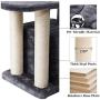 IBUYKE Cat Tree Tower Condo Cat Play Furniture 30'' with Sisal Scratching Posts, Perches, Cat House, Basket, for Pet Cat Kitten, Light Gray Smoky Gray Beige UCT006