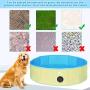 Zacro Foldable Small Dog Pool - Pet Dog Cats Paddling Bath Pool, Small Outdoor Bathing Tub for Dogs Cats and Kids (31.5 X 7.9 in)