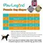 Paw Legend Reusable Female Dog Diapers(3 Pack, Leopard, Small)