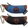 bellerata 2 Pack Poop Bag Holder for Leash with 2 Free Roll of Compostable Poop Bag, Cute Boat Shape Dog Poop Bag Dispenser, SOFE Canvas with PU Leather & Metal Carabiner Clip