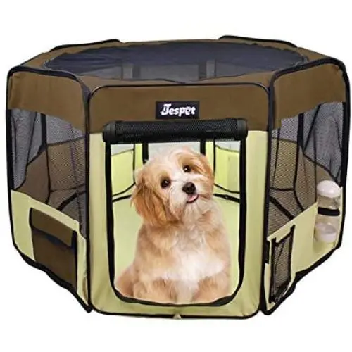 JESPET Pet Dog Playpens 36'', 45'' & 61'' Portable Soft Dog Exercise Pen Kennel with Carry Bag for Puppy Cats Kittens Rabbits, Indoor/Outdoor Use JESPET Pet Dog Playpens 36'', 45'' & 61'' Portable Soft Dog Exercise Pen Kennel with Carry Bag for Puppy Cats Kittens Rabbits, Indoor/Outdoor Use