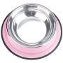 Weebo Pets Pink Stainless Steel No-Tip Food Bowls - Choose Your Size, 4-Ounce to 72-Ounce