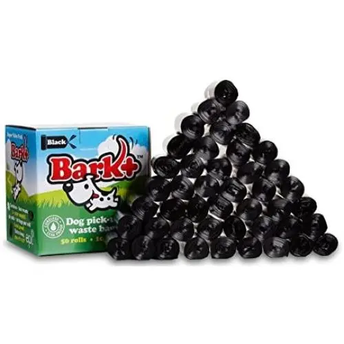 Bark Dog Waste Poop Bags, 1000 Count, Black