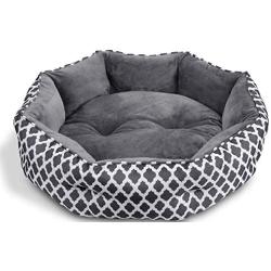 JOYO Cat Bed, 20 inch Pet Bed Machine Washable for Cats or Small Dogs Double Sided Cushions Calming Indoor Cushion Bed with Non-Slip Bottom for Improved Sleep, Soft Round Sofa Bed for Kitties Puppy