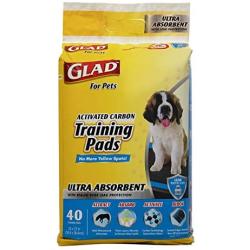 Glad for Pets Heavy Duty Ultra-Absorbent Activated Charcoal Puppy Pads with Leak-Proof edges | Pee Pads for Dogs Perfect for Training New Puppies
