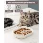 Slow Feeder Cat Dog Bowl Ceramic Kitten Bowl Fun Interactive Feeder Bowl Preventing Pet Feeder Anti-Gulping Healthy Eating Diet cat Bowls