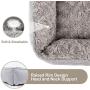 FURTIME Durable Dog Bed for Large Medium Small Dogs Soft Washable Pet Bed Breathable Rectangle Sleeping Bed Anti-Slip Bottom (24'' x 21'' x 8'', Grey)