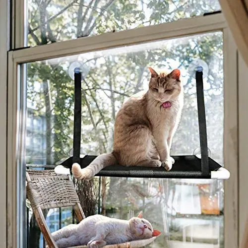 Cat Resting Seat, Windows Perch, Cat Sunbathing, Cat Hammock Safety Bed with Durable Heavy Duty. Cat Hammock Windows Seat. Enjoy 360 Degrees Sunbathing. Cats Enjoy The Sunshine. Cat Resting Seat, Windows Perch, Cat Sunbathing, Cat Hammock Safety Bed with Durable Heavy Duty. Cat Hammock Windows Seat. Enjoy 360 Degrees Sunbathing. Cats Enjoy The Sunshine.