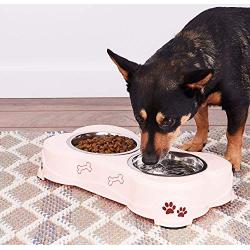 Loving Pets Dolce Diner Dog, 2 Bowl Set, Medium, 1 Quart, Pink