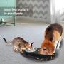 Flexzion Double Dog Bowl Feeding Station, Skid Proof Silicone Base with Spill Proof Raised Lip & Two 12oz Stainless Steel Bowls for Food and Water, Ideal for Small to Medium Size Dogs Cats Pet