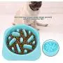 Fdit Slow Dog Food Bowl Dish Anti Choking Slow Eating Water Food Feeder Container Eating Plate(Blue) Fdit Slow Dog Food Bowl Dish Anti Choking Slow Eating Water Food Feeder Container Eating Plate(Blue)