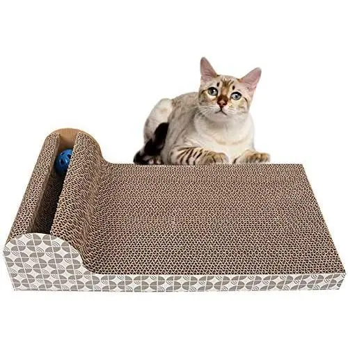 Old Tjikko Cat Scratch Pad,Scratcher with Catnip,Scratching Posts,Cat Toy Scratch Board Lounge with Bell-Ball Old Tjikko Cat Scratch Pad,Scratcher with Catnip,Scratching Posts,Cat Toy Scratch Board Lounge with Bell-Ball