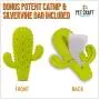 Pet Craft Supply Cactus Interactive Cat Toy Chew Toy Teeth Cleaning Bite Resistant 100% Natural Rubber with Bonus Catnip and Silvervine Bags for Kittens and Adult Cat Pet Craft Supply Cactus Interactive Cat Toy Chew Toy Teeth Cleaning Bite Resistant 100% Natural Rubber with Bonus Catnip and Silvervine Bags for Kittens and Adult Cat