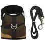 M-YOUNG Escape Proof Cat Harness with Leash - Adjustable Plaid Soft Mesh - Best for Walking Cool，Rabbits Puppy Kittens&Small Dogs
