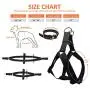 Jmxus 3Pcs Adjustable Step-in Dog Harness and Leash Set with Matching Collar for Medium Large Dogs, 5 FT Durable Reflective Rope Leash with Padded Handle, Comfortable and Easy for Walking Training Jmxus 3Pcs Adjustable Step-in Dog Harness and Leash Set with Matching Collar for Medium Large Dogs, 5 FT Durable Reflective Rope Leash with Padded Handle, Comfortable and Easy for Walking Training