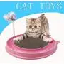 WWYM Cat Scratcher, Cat Scratchpad with Ball Mouse, Circular Plastic Corrugated Paper Cat-Scratchpad Toy Cat-Tease Plate Pet Supplies,Pink WWYM Cat Scratcher, Cat Scratchpad with Ball Mouse, Circular Plastic Corrugated Paper Cat-Scratchpad Toy Cat-Tease Plate Pet Supplies,Pink