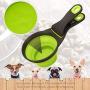 3 Pieces Collapsible Pet Scoop Silicone Measuring Scoops for Dog Cat Food Water in 3 Sizes (1 Cup, 1/2 Cup and 2 Cup Capacity)