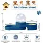 Lucky-M Double Cat Bowls,Dog Bowls and Cat Food Bowls with Pets Automatic Water Dispenser for Small Dogs and Cats Lucky-M Double Cat Bowls,Dog Bowls and Cat Food Bowls with Pets Automatic Water Dispenser for Small Dogs and Cats