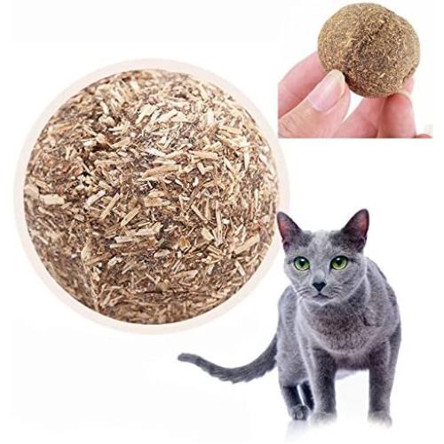Natural Catnip Ball - 5Pack, Ball Coated With Catnip Toy For Pet Kitten, Cat Toy & Treat, 100% Edible, Cats-go-crazy