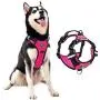 MeyKoo Dog Harness No Pull Soft Breathable,Easy Put on &Off No Choke Control Training Handle Outdoor Walk Joyride,Adjustable Reflective Padded Leash Vest Harness for Small Medium Large Dogs (L, Pink) MeyKoo Dog Harness No Pull Soft Breathable,Easy Put on &Off No Choke Control Training Handle Outdoor Walk Joyride,Adjustable Reflective Padded Leash Vest Harness for Small Medium Large Dogs (L, Pink)