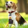 Zonon Leash Treat Holder and Poop Waste Dispenser, 2 in 1 Dog Waste Holder Dispenser and Treat Container Pouch, Includes 4 Rolls Leak-Proof Dog Waste Bags