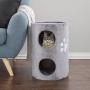PETMAKER Cat Condo 2 Story Double Hole with Scratching Surface, 14'' x 20.5'', Gray (80-PET5080)