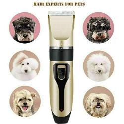N/C Dog Hair Clipper Low Noise Pet Hair Clipper Rechargeable Dog Trimmer Cordless Pet Grooming Tool Professional Dog Hair Trimmer Comb Scissors Manicure Kit Cats and Other Hair Animals