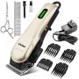 AIBORS Dog Clippers for Grooming for Thick Coats Heavy Duty Low Noise Rechargeable Cordless Pet Hair Grooming Clippers, Professional Dog Grooming Kit Dog Trimmer Shaver for Small Large Dogs Cats Pets