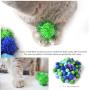 BALLMIE Cat Toys Ball Soft Crinkle Sparkle Balls Pom Pom Cat Balls Cat Ball