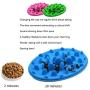 VOFO Slow Pet Feeder Anti-Choke Pet Bowl for Feeding Dogs & Cats Oval Shape- Blue (25 x 18cm) (Blue)