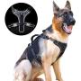 Rision Dog Harness No Pull Dog Harness Adjustable Outdoor Reflective Pet Vest No-Pull Dog Harness with 2 Leash Clips for Small, Medium, Large Dogs, Easy Control Handle for Walking