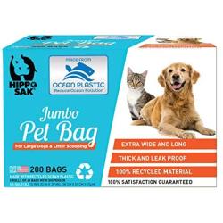 Hippo Sak Pet Poop Bags Made with Recycled Ocean Plastic