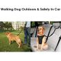 SlowTon Dog Seat Belt, 2 Pack Pet Car Seatbelt Headrest Restraint Adjustable Puppy Safety Seat Belt Reflective Elastic Bungee Connect Dog Harness in Vehicle Travel Daily Use