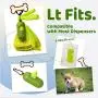 BANMODER Biodegradable Dog Poop Bags ,Dog Waste Bag with 1 Dispenser,Home Compostable, Eco-Friendly,Vegetable-Based, Unscented, Extra Thick and Long, Leak Proof