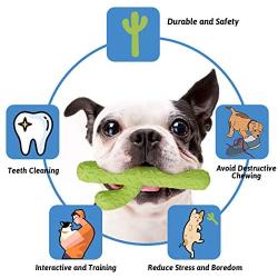 MewaJump Dog Chew Toys, Durable Rubber Dog Toys for Aggressive Chewers, Cactus Tough Toys for Training and Cleaning Teeth, Interactive Dog Toys for Small/Medium Dog