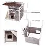 Petsfit Outdoor Cat House with Escape Door and Scratching Pad Petsfit Outdoor Cat House with Escape Door and Scratching Pad