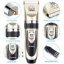 CAHTUOO Dog Grooming Clippers, Professional Pet Grooming Kit Rechargeable Pet Shaver Cordless Silent Dog Hair Trimmer with 4 Comb Attachments & Extra Tools for Dogs Cats and Pets