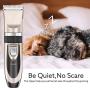 Dog Grooming Clippers Electric Dog Trimmer Shaver Clippers for Thick Coats Rechargeable Low Noise Cordless Puppy Grooming Kit for Large Small Dogs Cats Pet Animals