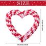 2 Pieces Valentines Day Heart Shaped Rope Dog Toy Pet Chew Toys Chew Toys for Dog Lover Valentines Dog Puppy Pets Tough Cotton Chewing Supplies (Dark Pink, Multicolor)