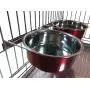 Ellie-Bo Pair of Dog Bowls for Crates/Cages or Pens, Large, 2.0 Litre, Red Ellie-Bo Pair of Dog Bowls for Crates/Cages or Pens, Large, 2.0 Litre, Red