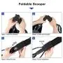 DEGBIT Non-Breakable Dog Pooper Scooper for Large and Small Dogs, Long Handle Portable Pet Pooper Scooper, High Strength Materials & Durable Spring, Great for Lawns, Grass & Gravel - Black