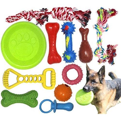 Jalousie Dog Plush Toy and Rope Toy Combos Dog Squeaky Toys for Small Medium Dog Puppy Mutt