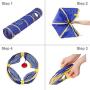 PEOPLE&PETS Collapsible Cat Tunnel, Toys Interactive Pet Play Tubes for Cats and Small Animals, with Peep Holes and Ball Toy