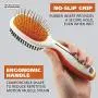 Wahl Premium Pet Double Sided Medium Pin Bristle Brush, Ergonomic Brush with Ergonomic Rubber Grips for Comfortable Brushing and Finishing Coats of Dogs and Cats – Model 858413 Wahl Premium Pet Double Sided Medium Pin Bristle Brush, Ergonomic Brush with Ergonomic Rubber Grips for Comfortable Brushing and Finishing Coats of Dogs and Cats – Model 858413