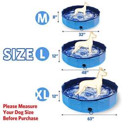 MARUNDA Foldable Dog Pool,Pet Swimming Pool for Dog Pools for Large Dogs, Slip-Resistant Material Kids Pool.