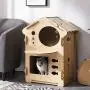 ACRO Wood Cat House cat Hiding Place Kitty Condo Cat Shelter for Indoor Equipped with Matching cat House pad ACRO Wood Cat House cat Hiding Place Kitty Condo Cat Shelter for Indoor Equipped with Matching cat House pad