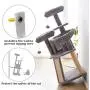 IBUYKE Cat Tree Tower Condo Cat Play Furniture with Sisal Scratching Posts Perches Houses Kitten Play House, Light Gray, UCT012021W IBUYKE Cat Tree Tower Condo Cat Play Furniture with Sisal Scratching Posts Perches Houses Kitten Play House, Light Gray, UCT012021W