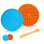 GAPZER Dog Lick Pad, Pet Slow Feeders for Anxiety Relief & Boredom Buster, IQ Treat Mats for Dogs and Cats, Pet Training Licking Mat for Food, Treat, Yogurt GAPZER Dog Lick Pad, Pet Slow Feeders for Anxiety Relief & Boredom Buster, IQ Treat Mats for Dogs and Cats, Pet Training Licking Mat for Food, Treat, Yogurt