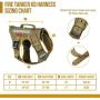 OneTigris Tactical Dog Harness with Backpack Pouch, Reflective K9 Harness, Military Dog Harness for Medium Large Dogs(Coyote Brown,M)