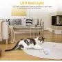 Domgoopet Interactive Cat Toys Ball, Self Rotating Cat Toy, Newest Version USB Rechargeable Pet Toy,Buit-in Spinning LED Light, Stimulate Hunting Instinct for Your Cat/Kitty/Kitten/Pets